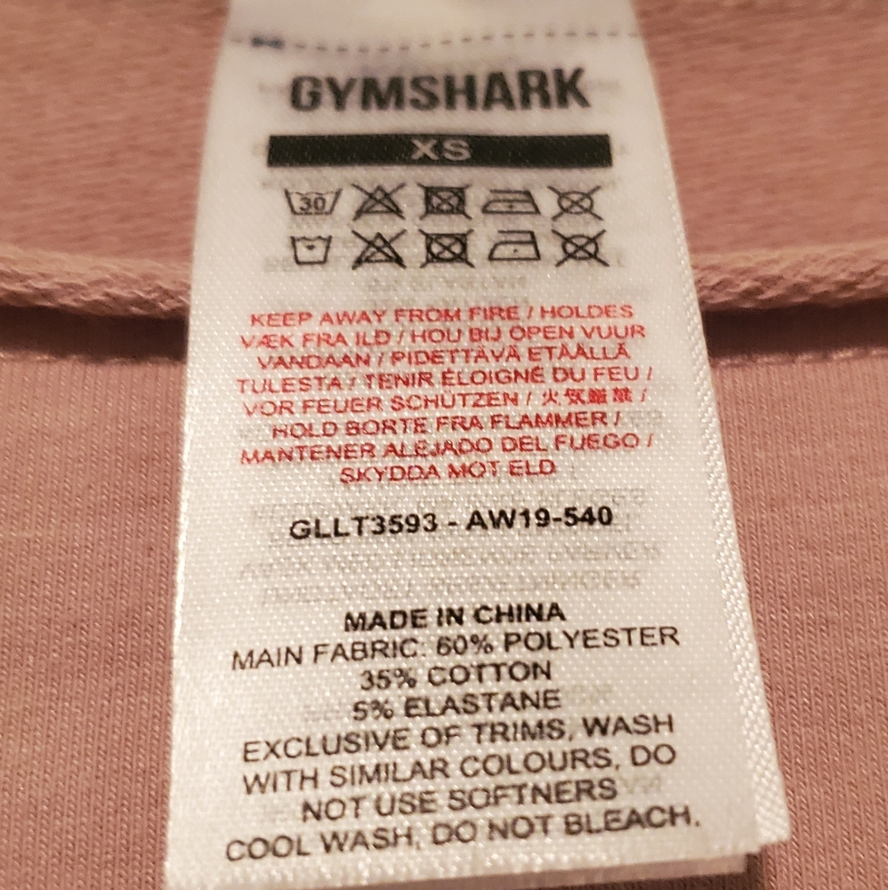 Gymshark Women's Long Sleeve Mauve Wide Neck Cut Out Workout Top Size XS - Picture 13 of 13